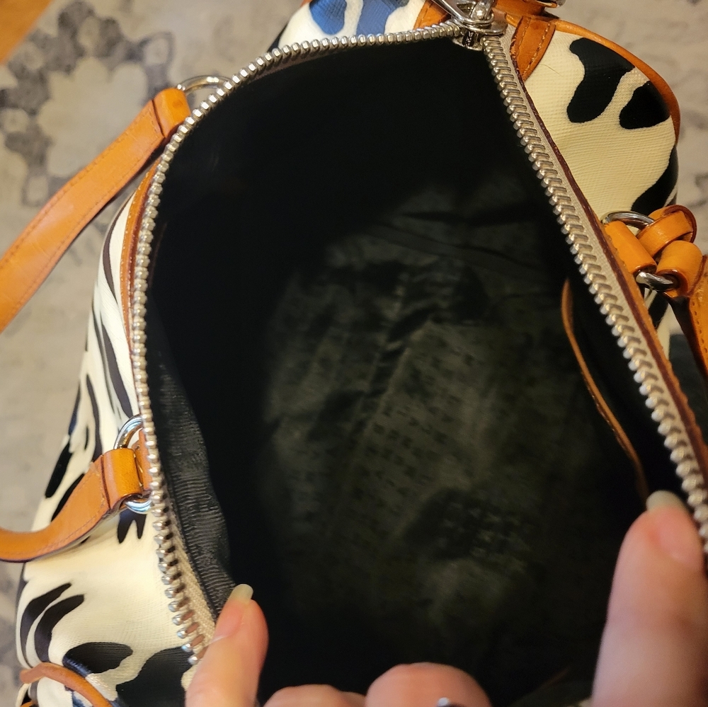 L.A.M.B. by Gwen Stefani Snow Leopard Satchel Designer Leather Vintage  #178 - Picture 16 of 17